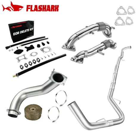 EGR/DPF/Up-Pipe/Downpipe Exhaust for 2017-2023 L5P 6.6L Duramax Applicable Products All-in-One Kit Flashark