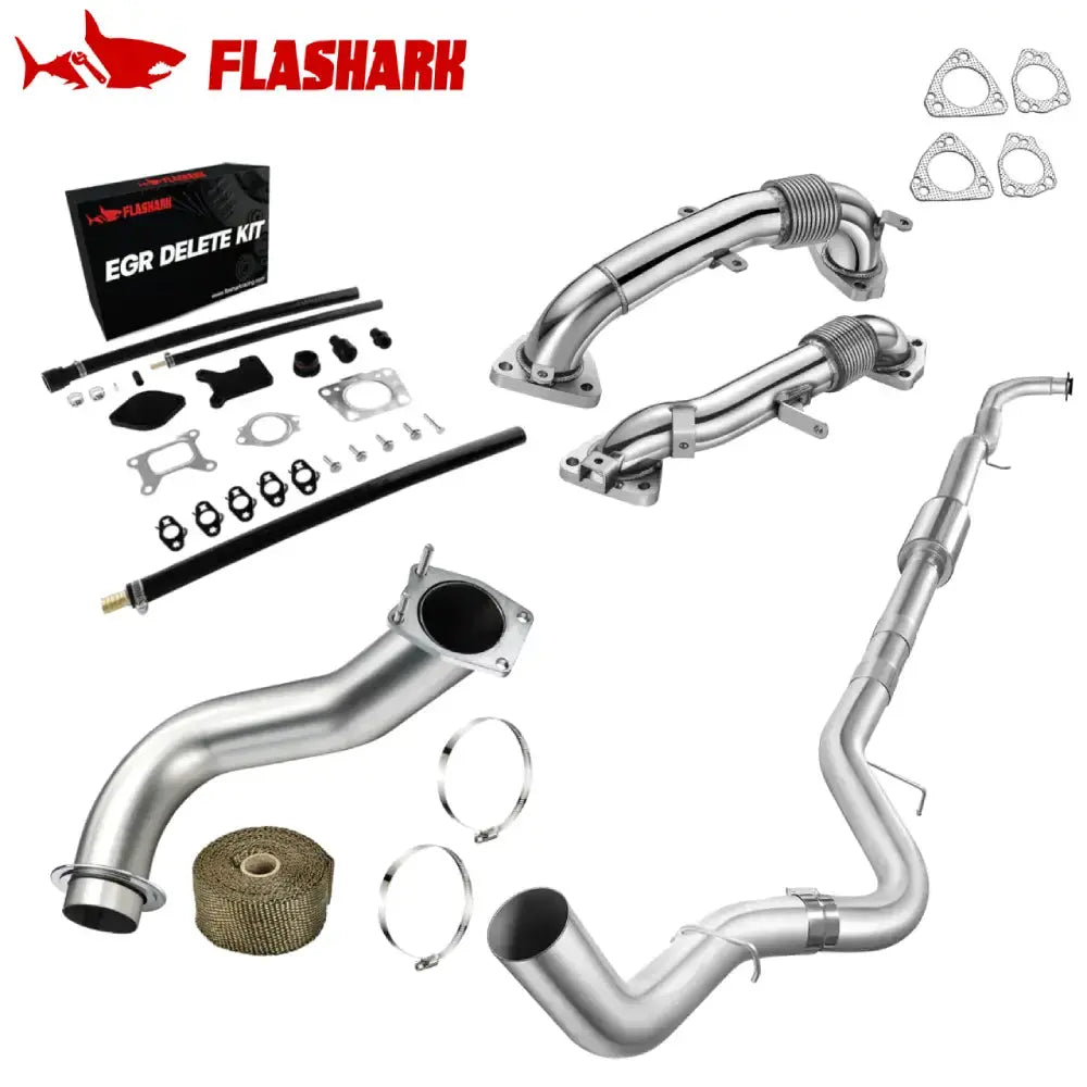 EGR/DPF/Up-Pipe/Downpipe Exhaust for 2017-2023 L5P 6.6L Duramax Applicable Products All-in-One Kit Flashark