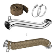 Downpipe Exhaust For 2004.5-2010 Chevy/GMC 6.6L Duramax LLY/LBZ/LMM Diesel 3 Inch Flashark
