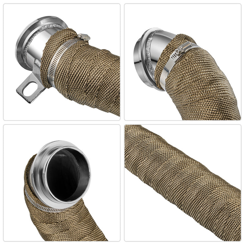 Downpipe Exhaust For 2004.5-2010 Chevy/GMC 6.6L Duramax LLY/LBZ/LMM Diesel 3 Inch Flashark