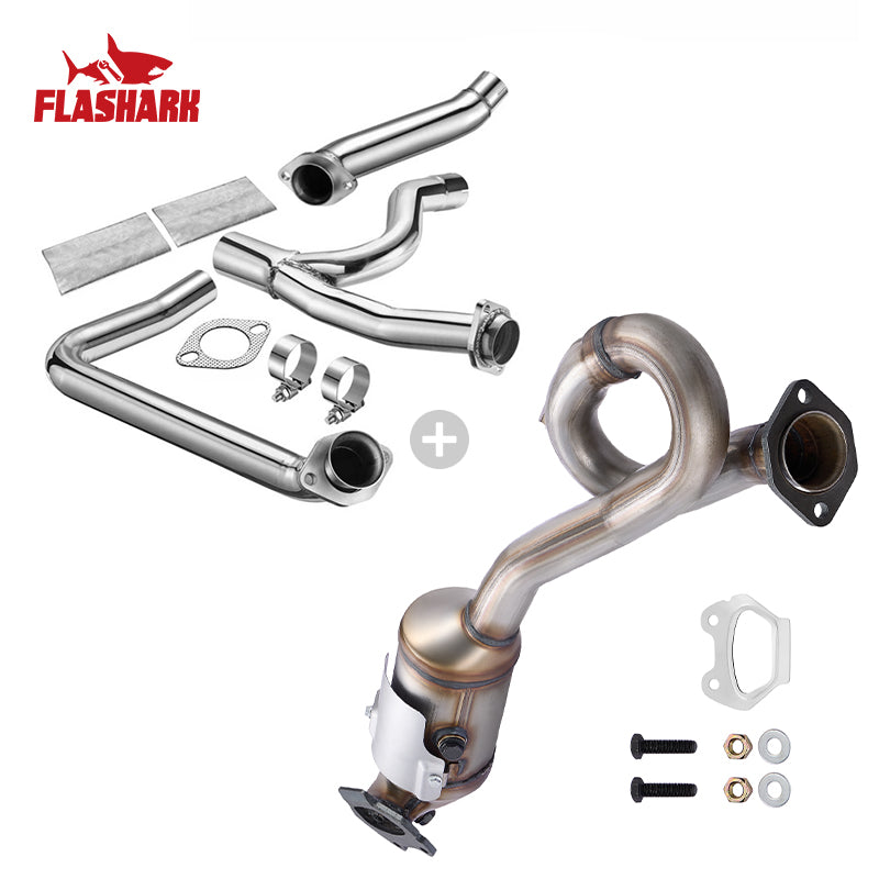 Downpipe Exhaust Y-Pipe 2012-2018 Jeep Wrangler JK 3.6L V6 2in/2.5in Flashark