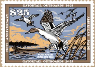 Duck Stamp Decal Gatortail