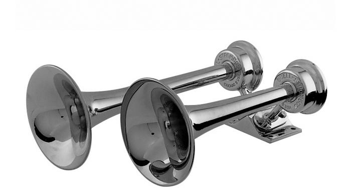 Strombos Chrome Duplex Nautical Horn