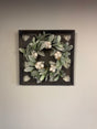 Lambs Ear & Cotton Wreath wooden wall decor KB Decor & More