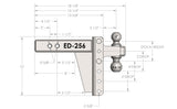 Bulletproof Extreme Duty 6” Drop/Rise Trailer Hitch 2.5" Box Steel Shank