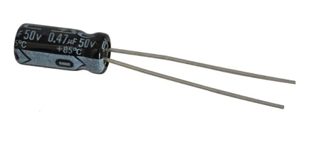 0.47µF 50V Electrolytic Capacitor 5x11mm (3-Pack) TekShack