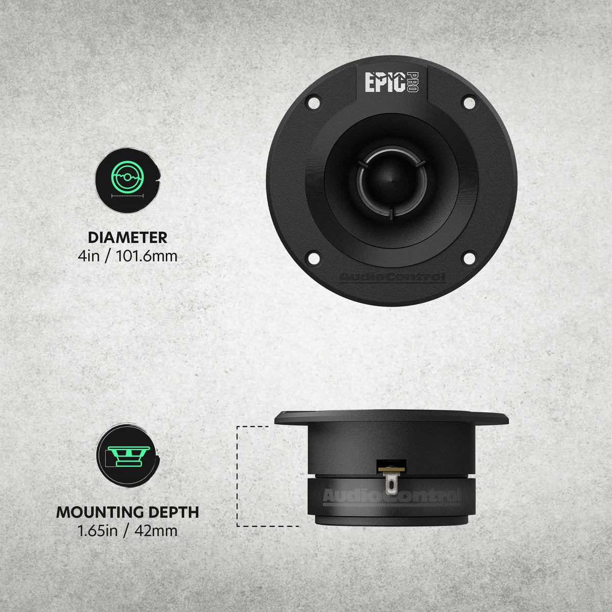 AudioControl EPICPRO4T 4" 80W RMS Bullet Tweeters (Pair) AudioControl
