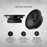 AudioControl EPICPRO6S 6.5" 200W RMS Slim Midrange Speakers (Pair) AudioControl
