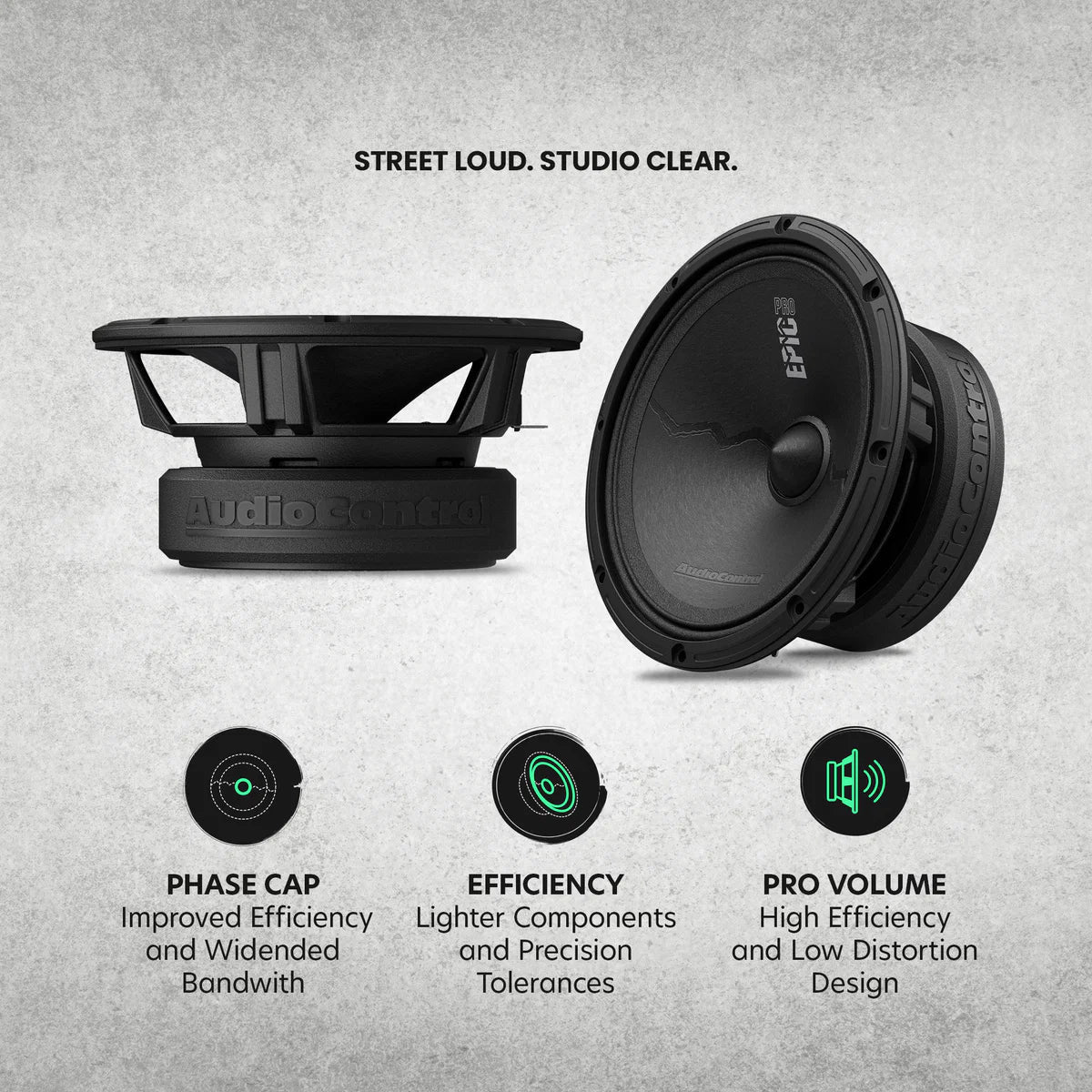 AudioControl EPICPRO6X 6.5" 200W RMS Midrange Speakers (Pair) AudioControl