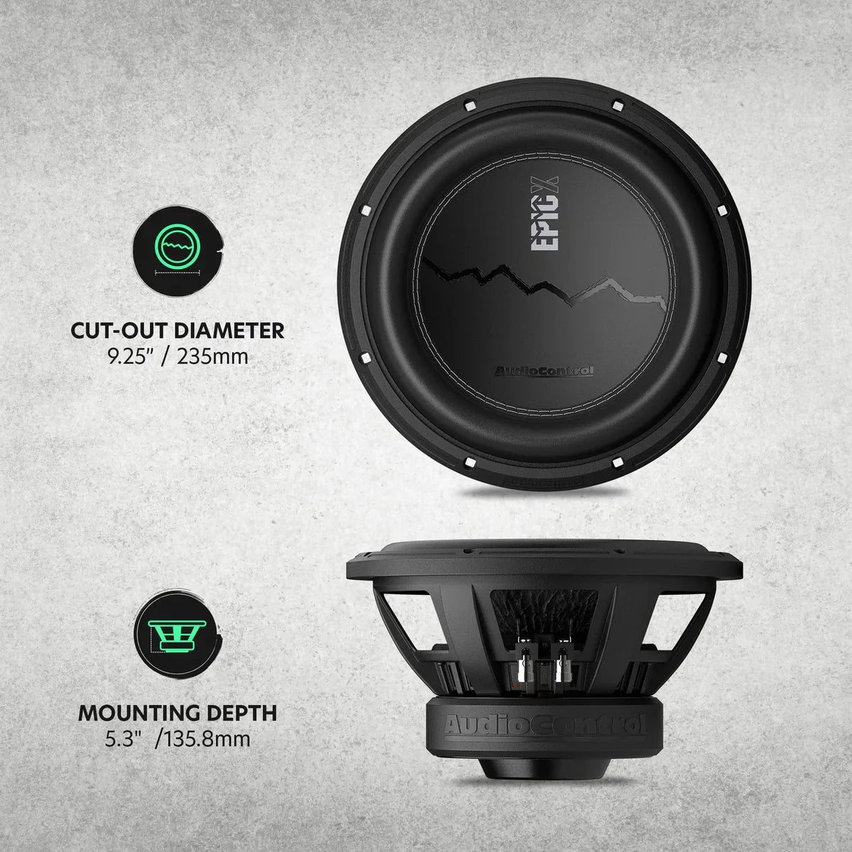 AudioControl EPICX 10 | 10" 500W RMS Subwoofer DVC AudioControl