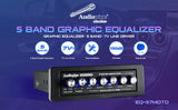 5 Band Graphic Equalizer with 7 V Line Driver (EQ-57MOTO) Audiopipe