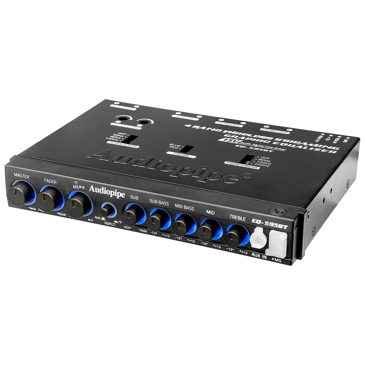 Audiopipe 4 Band Wireless Streaming Graphic Equalizer (EQ-595BT) Audiopipe