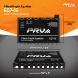 PRV Audio EQ7-15 7-Band Car Audio Equalizer 15V
