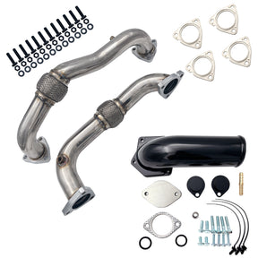 TruckTok 2008-2010 6.4L Ford Powerstork Exhaust Up Pipes & EGR Delete Plates Bypass TruckTok
