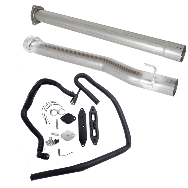 TruckTok 2011-2023 6.7L Ford F250 F350 F450 4" Exhaust Delete Pipe & EGR Delete Kit
