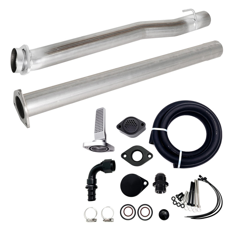 TruckTok 2011-2023 6.7L Powerstroke 4" Exhaust Delete Pipe & CCV Reroute Kit