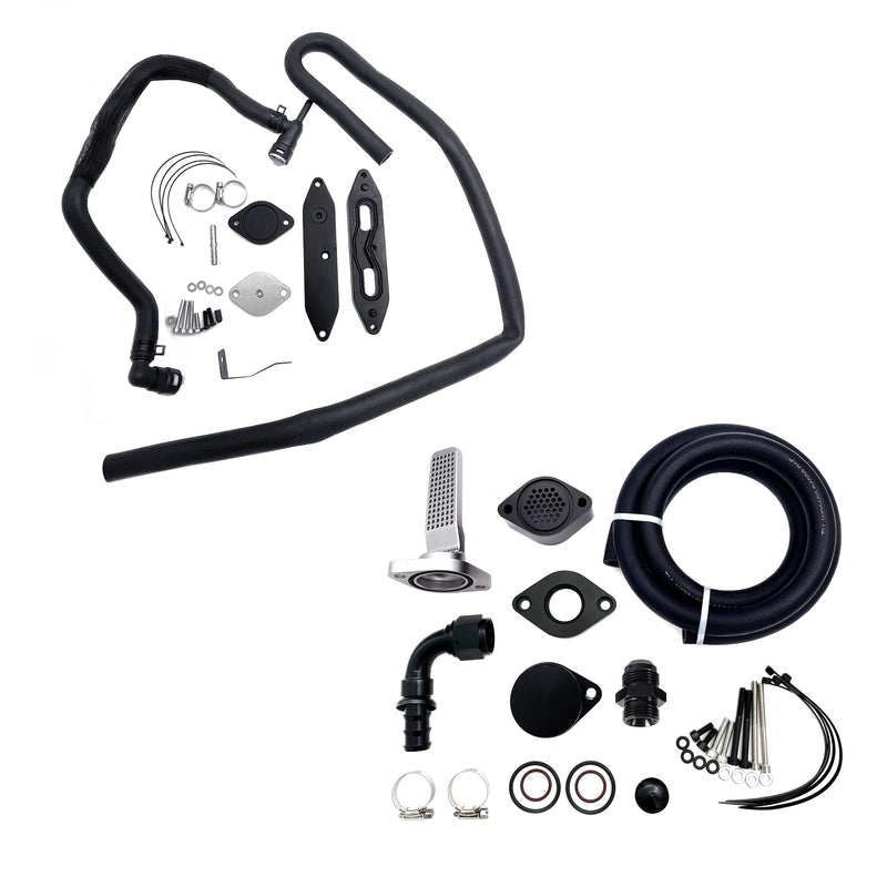 TruckTok 2011-2023 6.7L Ford Powerstroke CCV PCV Reroute Ventilation EGR Delete Kit