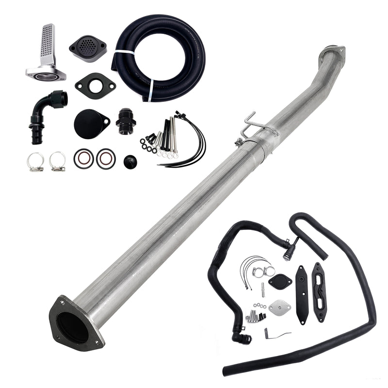 TruckTok 2011-2019 6.7L Powerstroke 4" Exhaust Delete Pipe & CCV/EGR Delete Kit