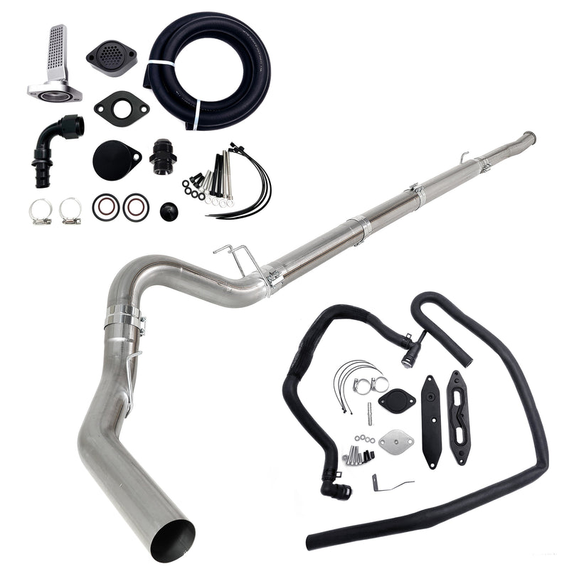 TruckTok 2011-2019 6.7L Powerstroke 5" Dp-Back pipe & CCV Reroute EGR cooler Delete Kit