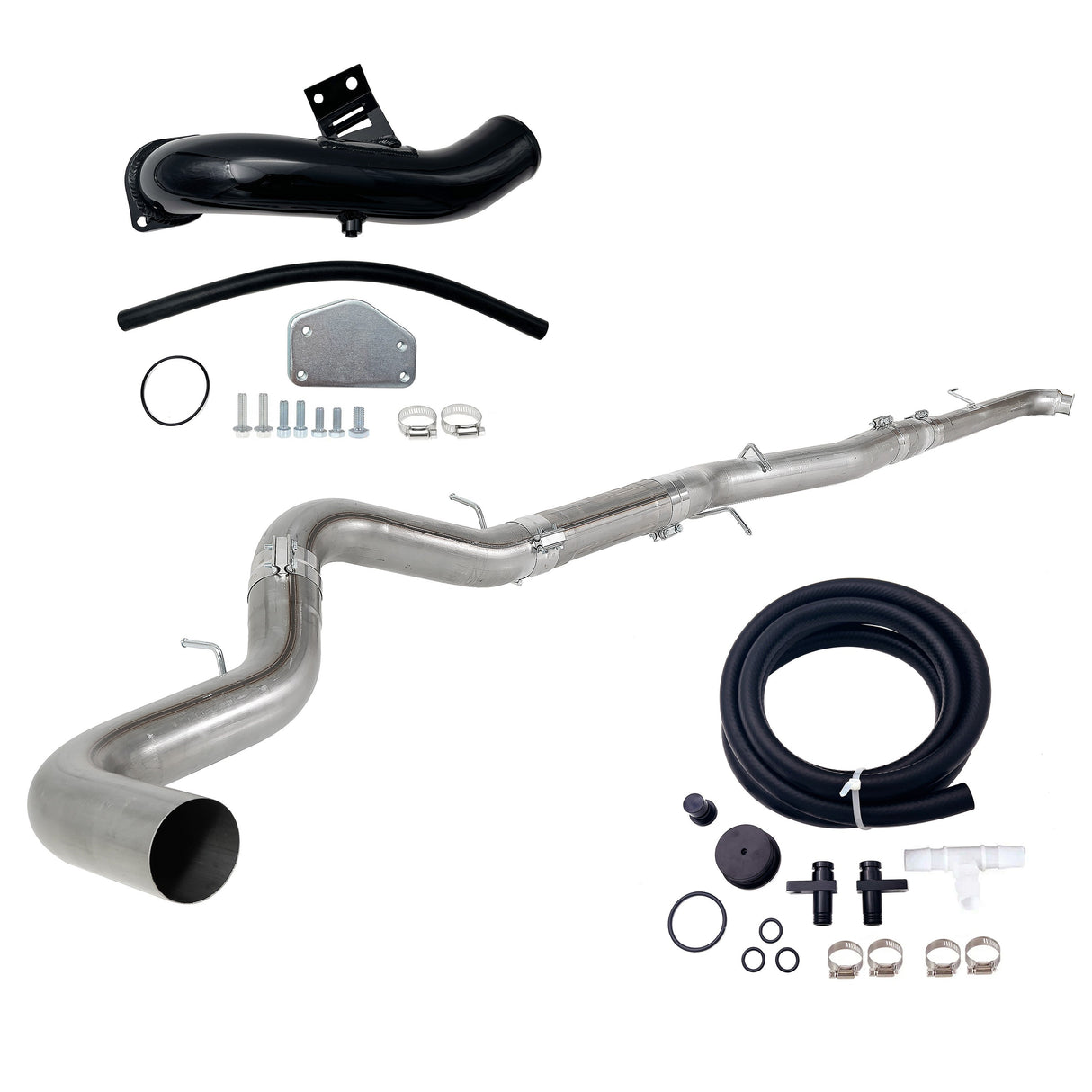 2004-2005 6.6L Duramax LLY 5" DP-Back DPF Race Pipe & EGR cooler Delete Kit TruckTok