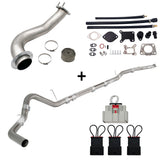TruckTok 2017-2019 6.6L Duramax L5P 4" DPF Delete pipe & 3.5" Downpipe w/EGR Delete kit TruckTok