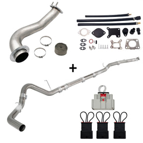 TruckTok 2017-2019 6.6L Duramax L5P 4" DPF Delete pipe & 3.5" Downpipe w/EGR Delete kit TruckTok