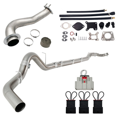 TruckTok 2017-2019 6.6L Duramax L5P 5" DPF Delete pipe & 3.5" Downpipe w/EGR Delete kit TruckTok