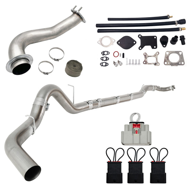 TruckTok 2017-2019 6.6L Duramax L5P 5" DPF Delete pipe & 3.5" Downpipe w/EGR Delete kit TruckTok