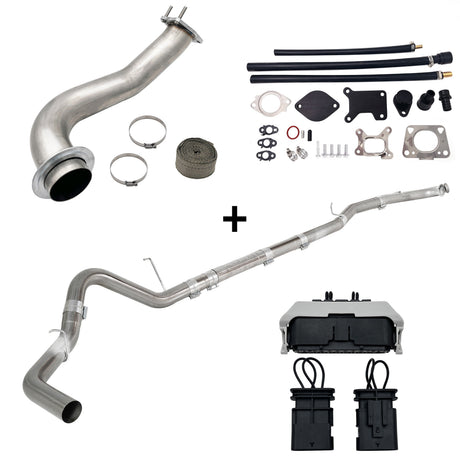 TruckTok 2020-2023 6.6L Duramax L5P 4" DPF Delete pipe & 3.5" Downpipe w/EGR Delete kit TruckTok