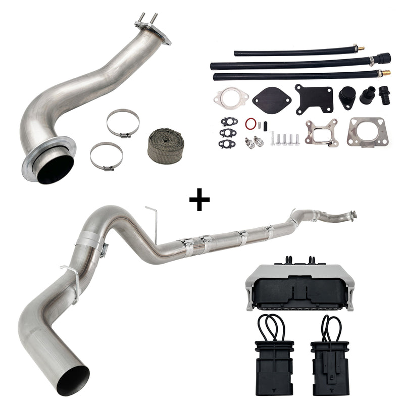 TruckTok 2020-2023 6.6L Duramax L5P 5" DPF Delete pipe & 3.5" Downpipe w/EGR Delete kit