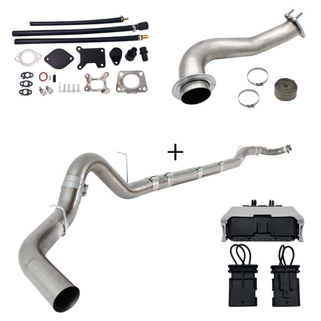 TruckTok 2017-2023 6.6L Duramax L5P DPF/CCV/EGR Delete & Downpipe w/Can Bus kit TruckTok