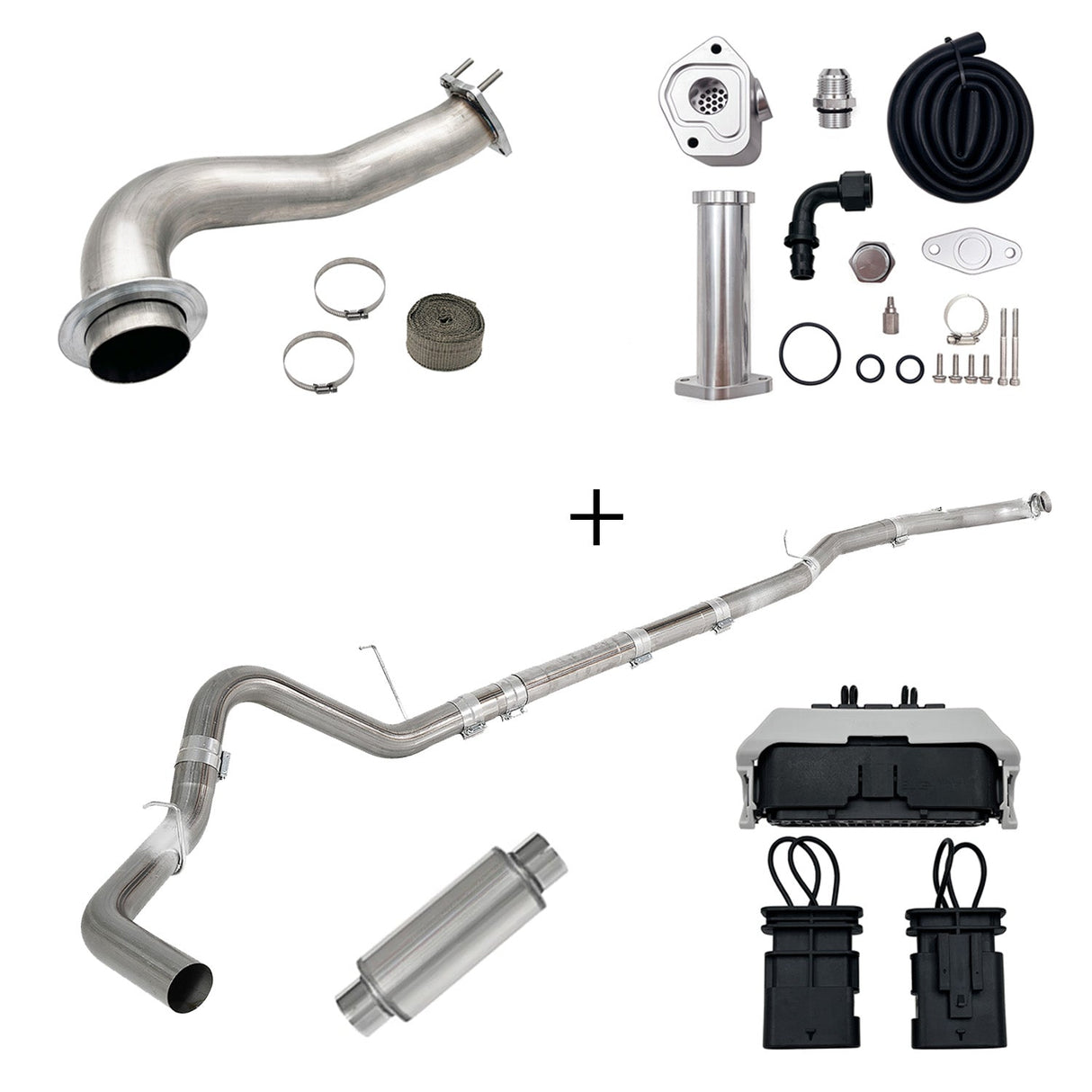 TruckTok 2017-2023 6.6L Duramax L5P DPF/CCV/EGR Delete & Downpipe w/Can Bus kit TruckTok