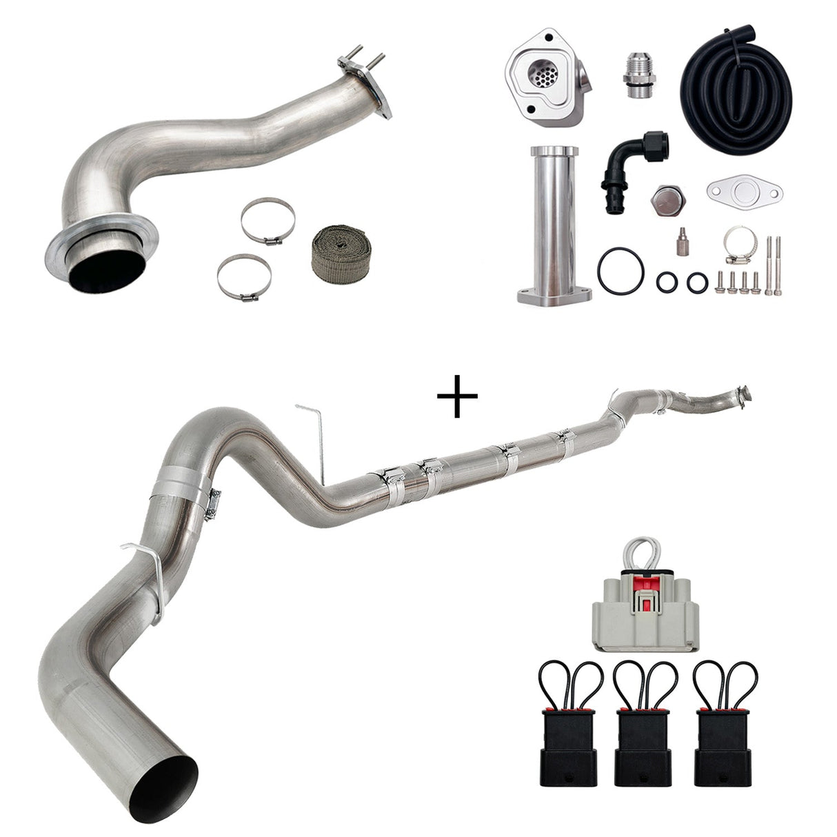TruckTok 2017-2023 6.6L Duramax L5P DPF/CCV/EGR Delete & Downpipe w/Can Bus kit TruckTok