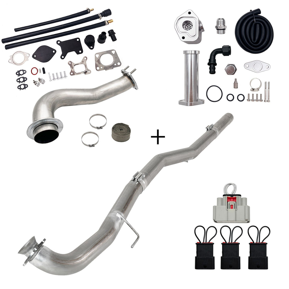 TruckTok 2017-2023 6.6L Duramax L5P DPF/CCV/EGR Delete & Downpipe w/Can Bus kit TruckTok