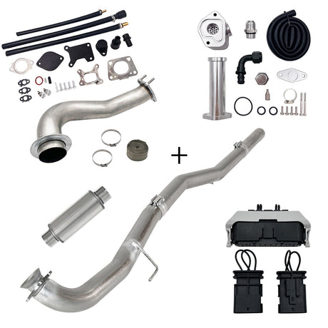 TruckTok 2017-2023 6.6L Duramax L5P DPF/CCV/EGR Delete & Downpipe w/Can Bus kit TruckTok