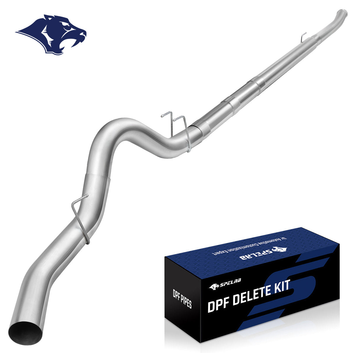 4"/5" 2011-2024 Ford 6.7 Powerstroke DPF Delete Race Pipe w/Muffler Exhaust | SPELAB
