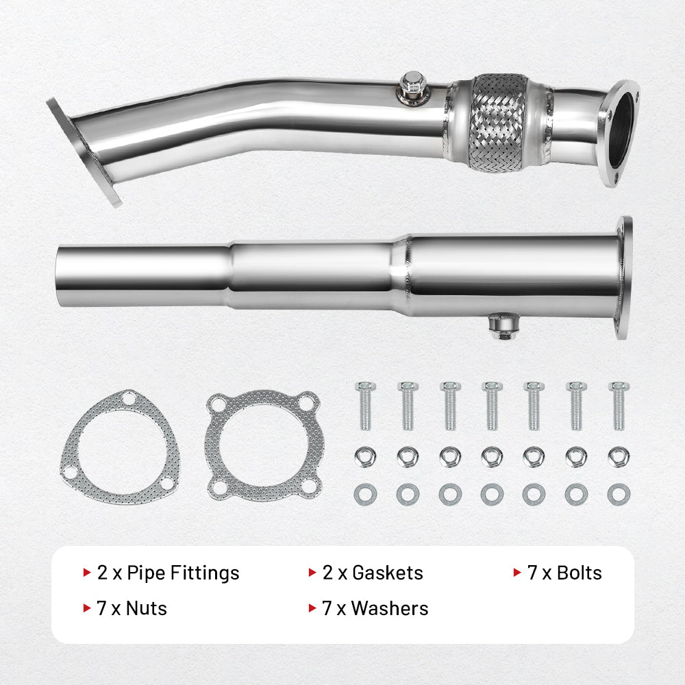 3 Inch Exhaust Turbo Downpipe for 1999-2004 Volkswagen VW MK4 Golf/Jetta/Beetle 1.8L Flashark