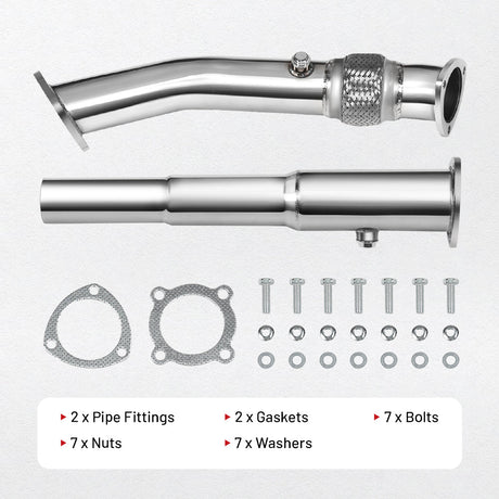 3 Inch Exhaust Turbo Downpipe for 1999-2004 Volkswagen VW MK4 Golf/Jetta/Beetle 1.8L Flashark
