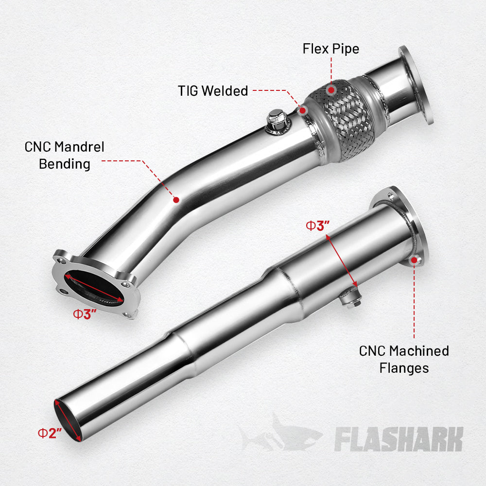 3 Inch Exhaust Turbo Downpipe for 1999-2004 Volkswagen VW MK4 Golf/Jetta/Beetle 1.8L