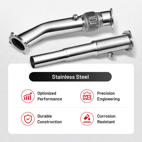 3 Inch Exhaust Turbo Downpipe for 1999-2004 Volkswagen VW MK4 Golf/Jetta/Beetle 1.8L Flashark
