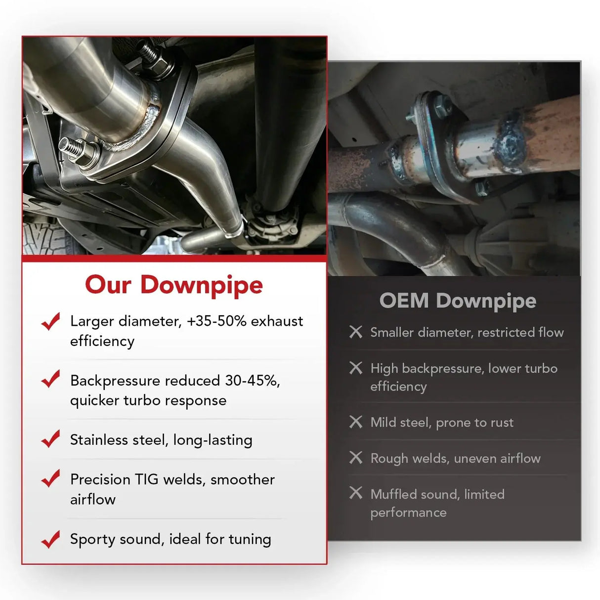 Downpipe Exhaust/Test Pipes for Infiniti G37 Z34 and Q50/Q60 Models with 3.7L Engine (does not fit 2.0 or 3.0t models)
