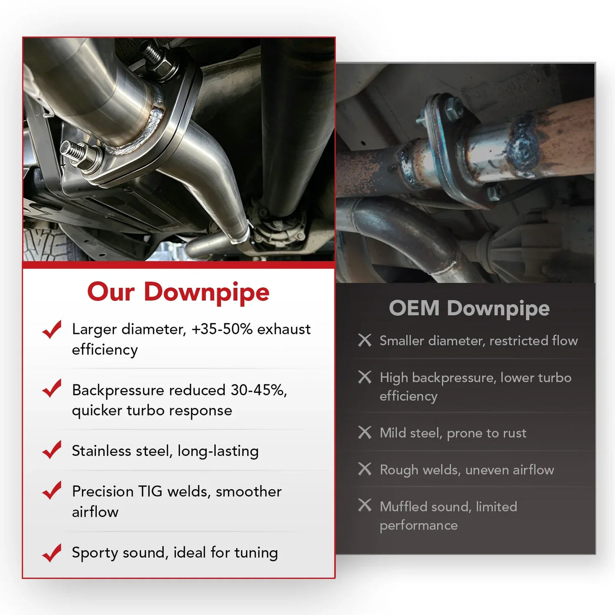 Downpipe Exhaust/Test Pipes for 2009-2018 Nissan 370z