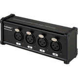 4 Channel DMX Over Network Cable Extender (ETHR-4XLR-RJ45) Audiopipe