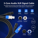 6Ft Extension Power Cable with Audio XLR Connectors (EX-PWC-AUD-6) Audiopipe