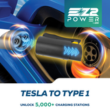 Tesla to Type 1 Portable EV Charging Adapter ZZ2