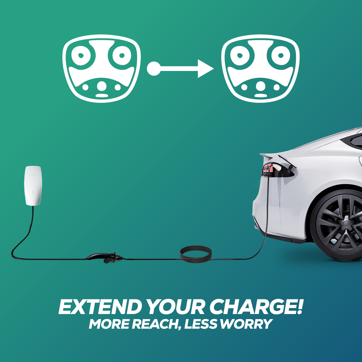 Tesla To Tesla Extension Cable/Cord for EV Vehicles ZZ2