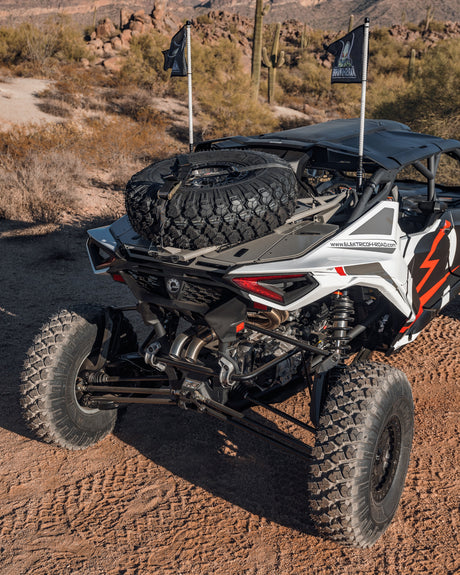 2024 to Current Can-am Maverick R Volt Tire Rack for Volt Baja Box www.elektricoffroad.com