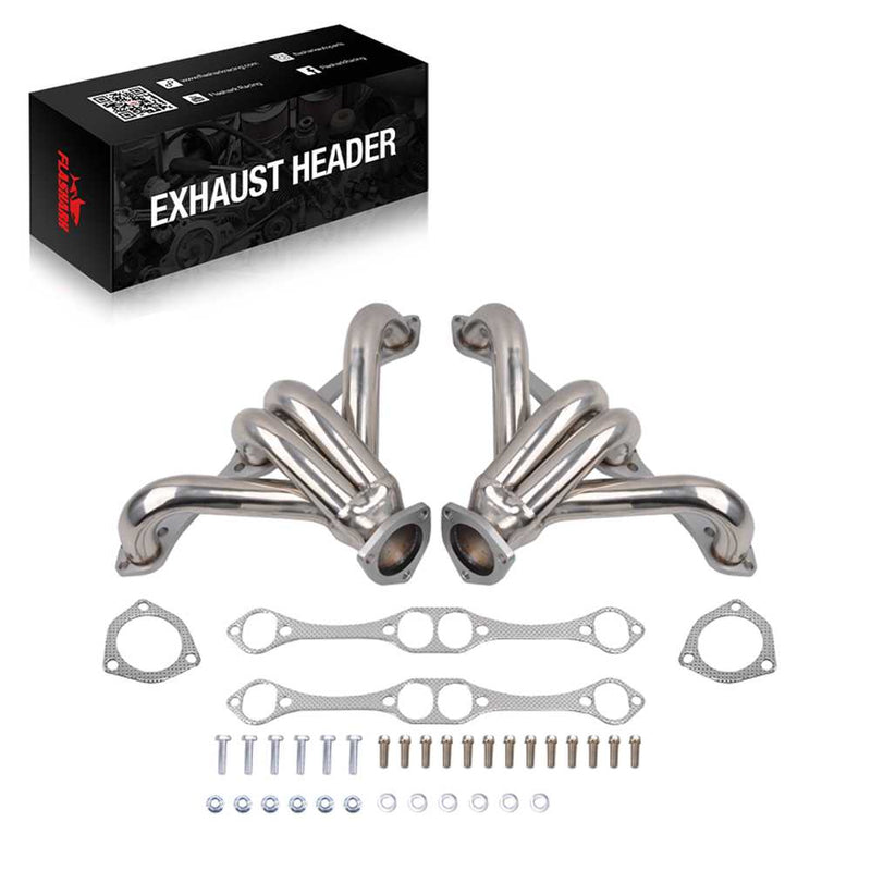 Exhaust Headers for 1955 + Chevy SBC Small Block Hugger V8 262 265 283 305 327 350 400 Flashark