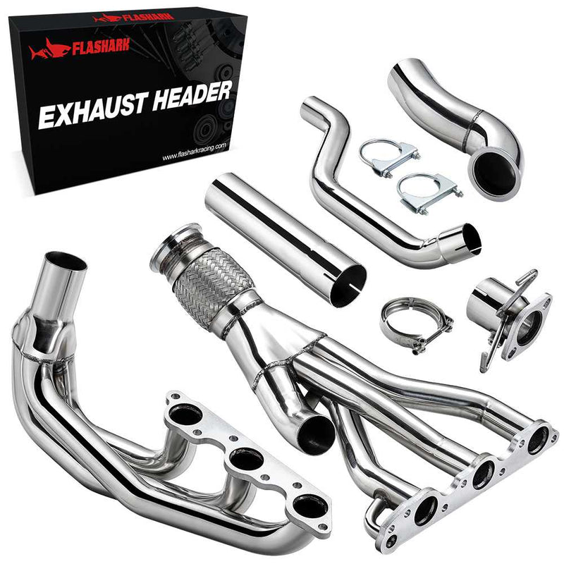 Exhaust Header for 1997-2003 Pontiac Grand Prix, 1997-2004 Buick Regal, 2004-2005 Chevy Impala/Monte Carlo 3.8L V6 Flashark