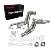 Exhaust Headers for 1935-1948 Chevy Street Rod | SBC Small Block 265 305 327 350 400 V8 Swap | Block Hugger Shorty Style Flashark